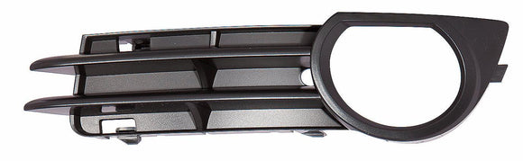 2006-2008 Audi A3 Grille Lower Driver Side With Fog Lamp Hole Matte-Black With Out Sport