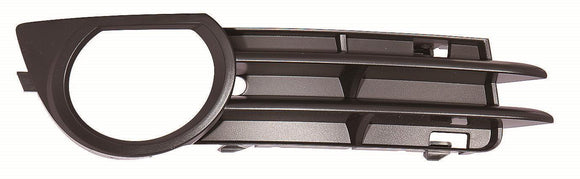 2006-2008 Audi A3 Grille Lower Passenger Side With Fog Lp Hole Matte-Black With Out Sport