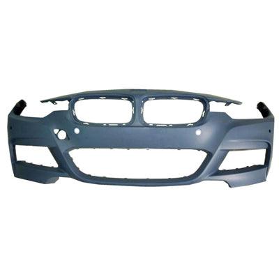 2013-2018 Bmw 3 Series Sedan Bumper Front Primed With M-Pkg/Park Distance/Park Sensor With Out Washer/Camera