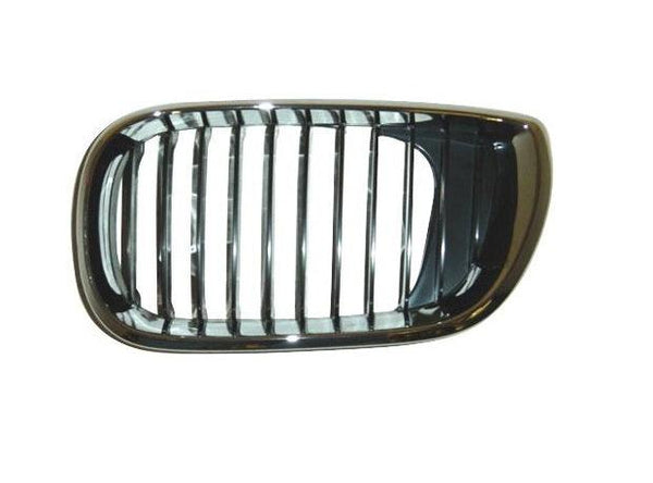 2002-2005 Bmw 3 Series Sedan Grille Driver Side Chrome/Black