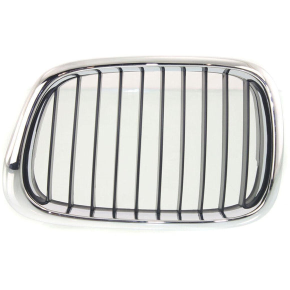 2001-2003 Bmw 5 Series Grille Driver Side Chrome/Black 525I/530I