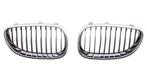 2004-2010 Bmw 5 Series Grille Passenger Side Chrome.Black