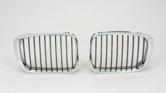 2000-2001 Bmw 3 Series Wagon Grille Passenger Side Chrome.Black