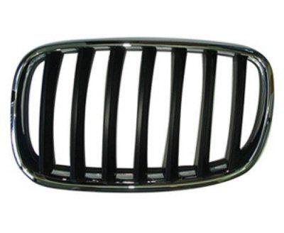 2008-2014 Bmw X6 Grille Driver Side Chrome/Black