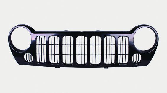 2005-2007 Jeep Liberty Grille Black Sport Without Fog