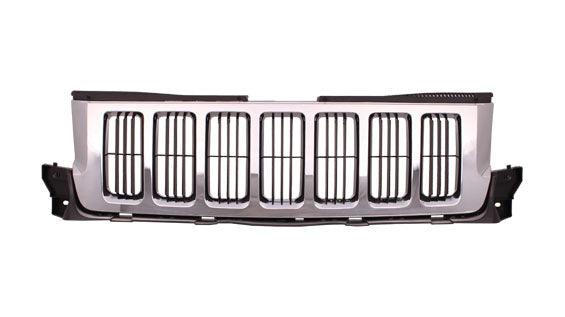 2011-2013 Jeep Grand Cherokee Grille Gray With Chrome Moulding Economy Quality