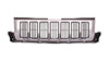 2011-2013 Jeep Grand Cherokee Grille Gray With Chrome Moulding Economy Quality