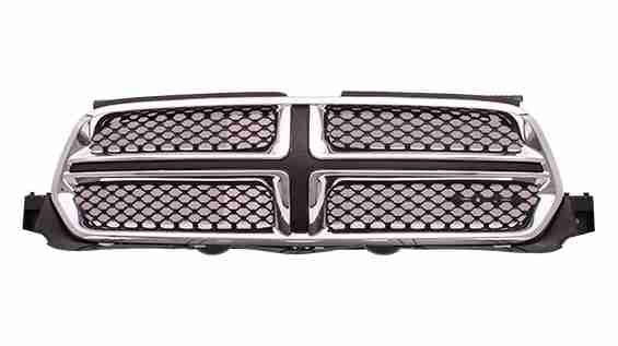 2011-2013 Dodge Durango Grille Chrome Painted Black With Accent Colour