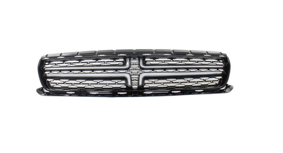 2015-2021 Dodge Charger Grille Chrome Crosshair With Ptd Black Mesh Exclude Scat Pack/Srt/Hellcat Model