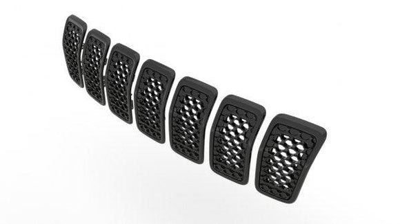 2019-2021 Jeep Cherokee Grille Black Front With Black Insert 7-Pc Set