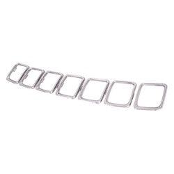 2017-2021 Jeep Compass Grille Trim Ring Set Chrome 7-Pc