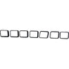 2017-2021 Jeep Grand Cherokee Grille Trim Ring Set Ptd Black 7-Pc For Srt/Trackhawk