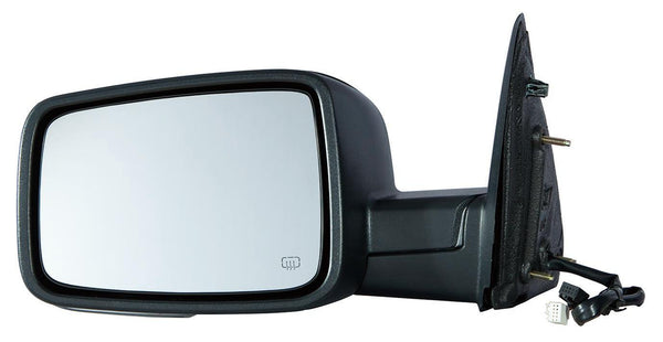 2009-2010 Ram Ram 1500 Mirror Driver Side Power Textured Heated With Signal/Puddle Lamp Without Memory/Auto Dimming