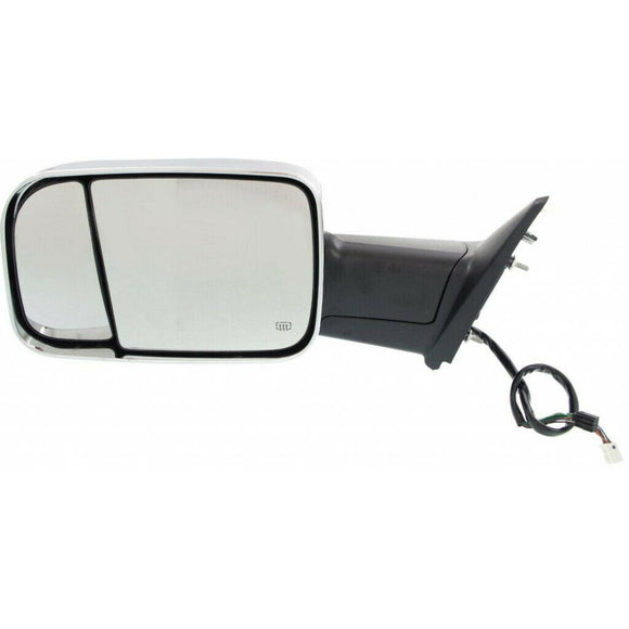 2013-2018 Ram Ram 1500 Mirror Driver Side Power Chrome Heated With Ambient/Signal/Puddle Lamp/Memory/Tow