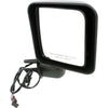 2015-2017 Jeep Wrangler Mirror Passenger Side Power Heated Non Foldable Textured Black