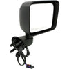 2015-2017 Jeep Wrangler Mirror Passenger Side Power Heated Non Foldable Textured Black