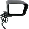 2015-2017 Jeep Wrangler Mirror Passenger Side Power Heated Non Foldable Textured Black