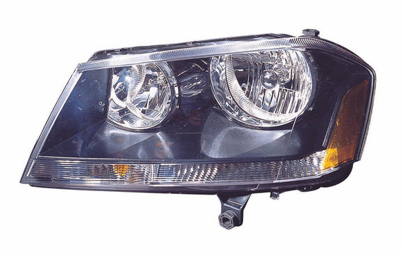 2009-2014 Dodge Avenger Head Lamp Driver Side Rt Model (Black Bezel) High Quality