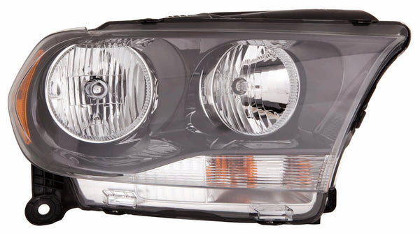 Head Lamp Driver Side Dodge Durango 2011-2013 Halogen Black Trim Capa , Ch2502229C