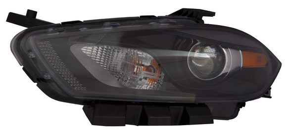 Head Lamp Driver Side Dodge Dart 2013-2015 Halogen Black Bezel Capa , Ch2502240C