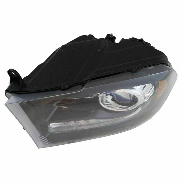 2013-2015 Ram Ram 2500 Head Lamp Driver Side Halogen Projector Black Bezel Economy Quality