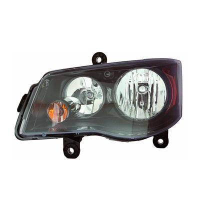 Head Lamp Driver Side Chrysler Town Country 2014-2016 Halogen With Black Bezel High Quality , CH2502266