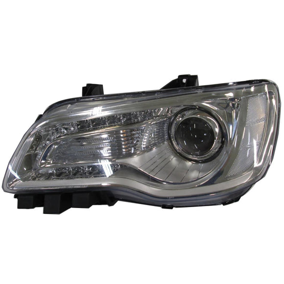 2015-2017 Chrysler 300 Head Lamp Driver Side Halogen Chrome Bezel High Quality