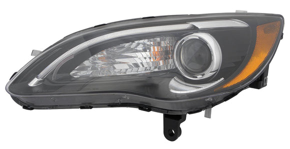 2011-2014 Chrysler 200 Sedan Head Lamp Driver Side Halogen Black Bezel S Model High Quality