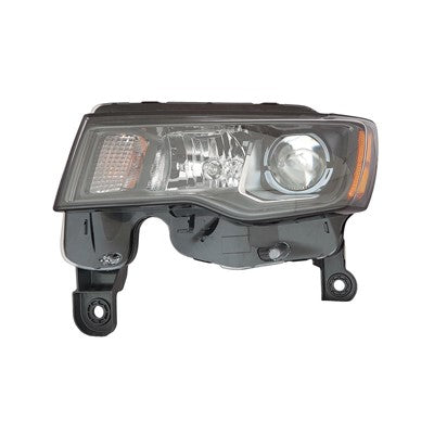 Head Lamp Driver Side Jeep Grand Cherokee 2017-2021 Halogen With Black Bezel Capa , Ch2502309C