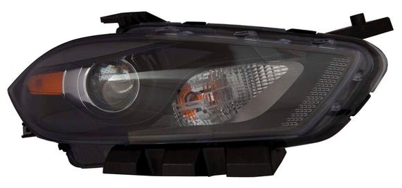 2013-2015 Dodge Dart Head Lamp Passenger Side Halogen Black Bezel High Quality