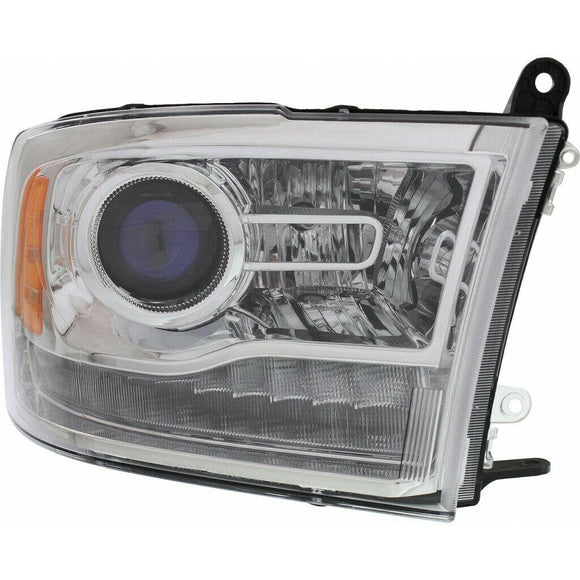 2013-2015 Ram Ram 3500 Head Lamp Passenger Side Halogen Projector Style Chrome Exclude Sport/Rt Economy Quality