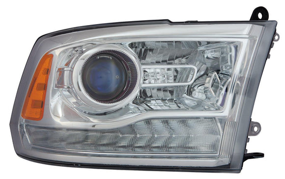 2013-2015 Ram Ram 3500 Head Lamp Passenger Side Halogen Projector Style Chrome Exclude Sport/Rt High Quality