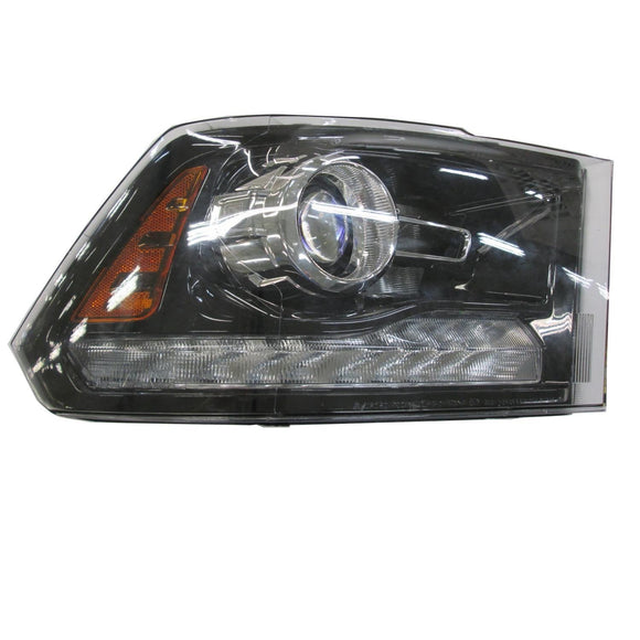 Head Lamp Passenger Side Ram 1500 2016-2018 Halogen Projector Black Bezel High Quality , CH2503289