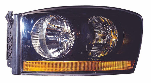 2006 Dodge Ram 1500 Head Lamp Driver Side With Black Beezel High Quality