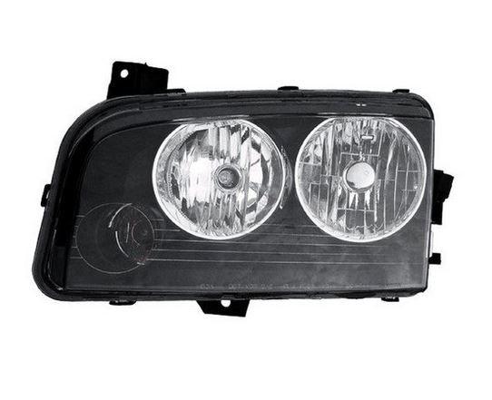 2007-2010 Dodge Charger Head Lamp Driver Side Black Housing Halogen