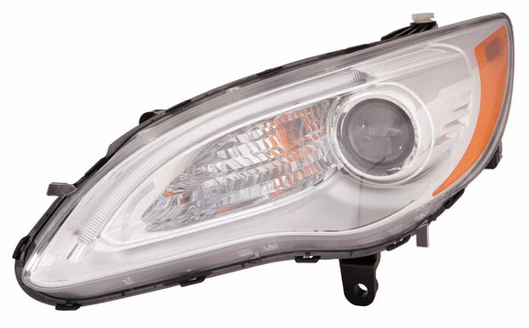 Head Lamp Driver Side Chrysler 200 Sedan 2011-2014 Halogen Chrome Bezel Exclude S Model High Quality , CH2518140