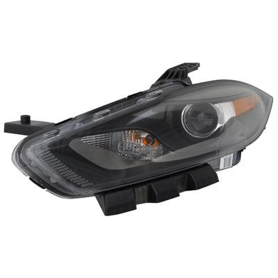 2013-2016 Dodge Dart Head Lamp Driver Side Xenon With Black Trim High Quality