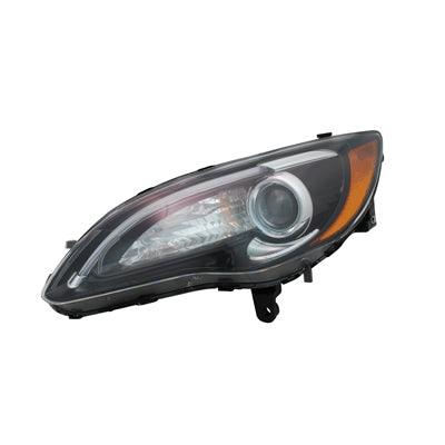 2011-2012 Chrysler 200 Convertible Head Lamp Driver Side Halogen 1St Design Black Bezel With Chrome Accent Insert S Model High Quality