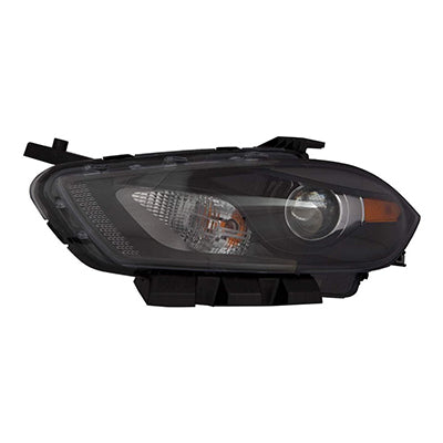 Head Lamp Driver Side Dodge Dart 2016 Halogen Codes Lmc/Mfa Black Bezel Capa , Ch2518150C