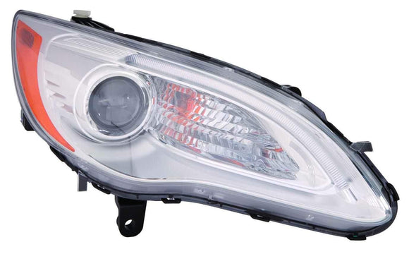 2011-2014 Chrysler 200 Sedan Head Lamp Passenger Side Halogen Chrome Bezel Exclude S Model High Quality