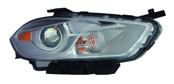 2013-2015 Dodge Dart Head Lamp Passenger Side Halogen Chrome Bezel High Quality