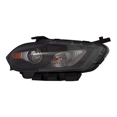 2016 Dodge Dart Head Lamp Passenger Side Halogen Codes Lmc/Mfa Black Bezel High Quality