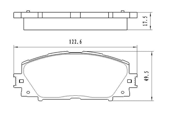 2012-2015 Toyota Prius Plug-In Brake Pads Set Front Ceramic