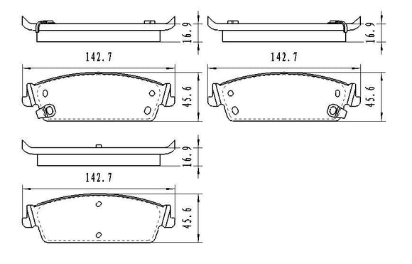 2007-2013 Chevrolet Silverado 2500 Brake Pads Set Rear Ceramic