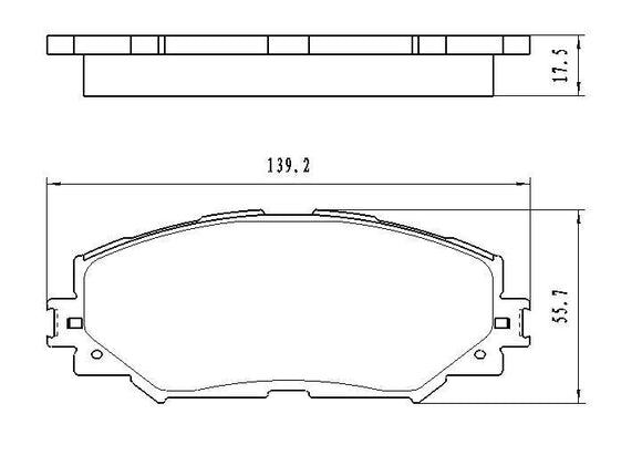 2008-2014 Scion Xd Brake Pads Set Front Ceramic