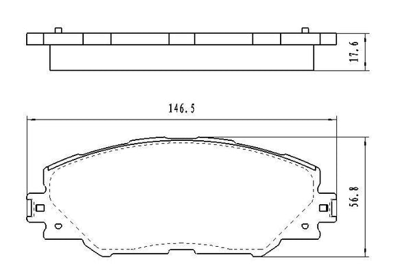 2009-2013 Toyota Matrix Brake Pads Set Front Ceramic