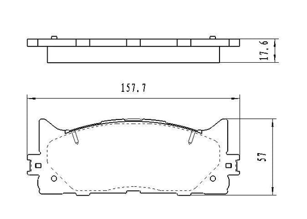 2007-2017 Toyota Camry Hybrid Brake Pads Set Front Ceramic