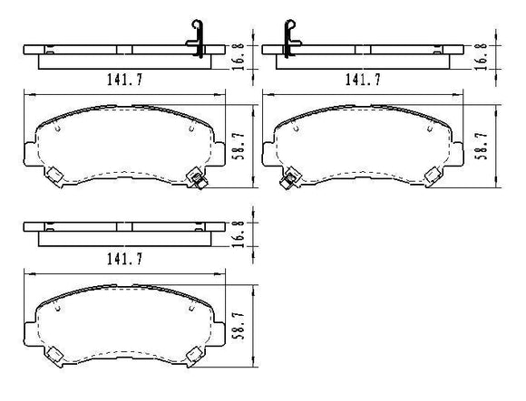 2014-2017 Nissan Juke Brake Pads Set Front Ceramic