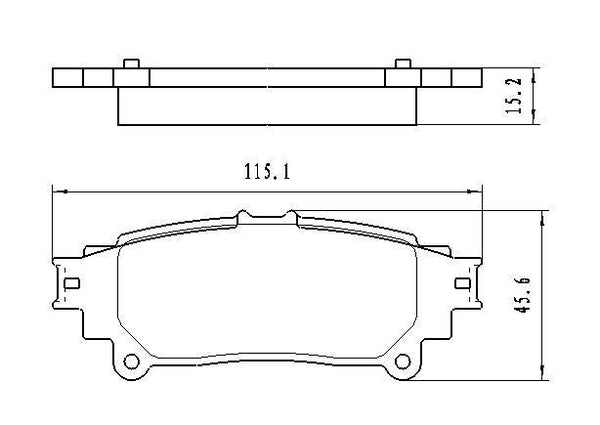 2010-2015 Lexus Rx350 Brake Pads Set Rear Ceramic