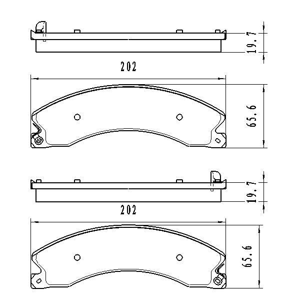 2009-2017 Chevrolet Express Brake Pads Set Rear Ceramic